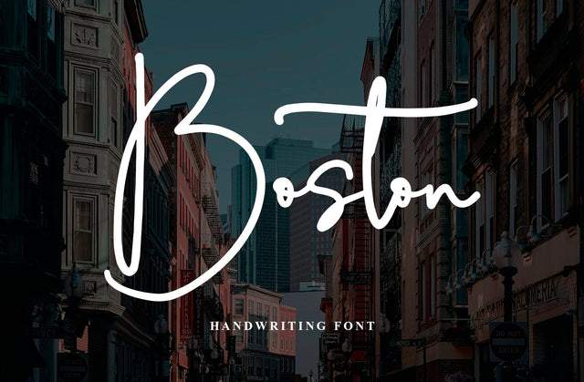 Boston Signature Font Font Yuby 