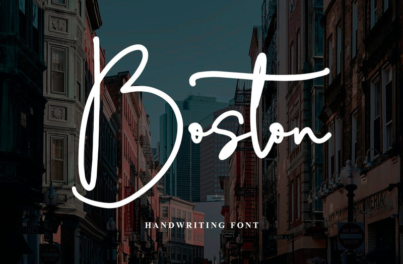 Boston Signature Font - So Fontsy