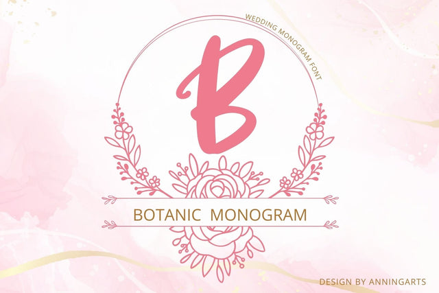 Botanic Monogram Font Font AnningArts Design 
