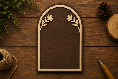 Botanical Arch Panel Laser Cut Svg File Design SVG Regulrcrative 