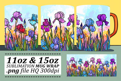 Botanical Bliss Floral Mug Sublimation Art Sublimation afrosvg 