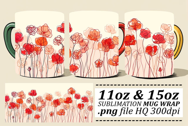 Botanical Bliss Mug Wrap Sublimation afrosvg 