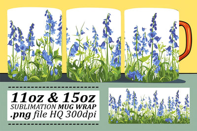 Botanical Bliss Mug Wrap Sublimation afrosvg 