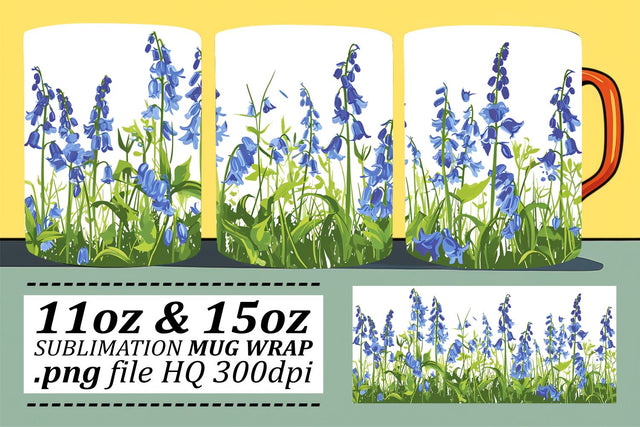 Botanical Bliss Mug Wrap Sublimation afrosvg 