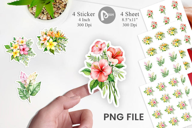 Botanical Bloom Sticker Sublimation artnoy 