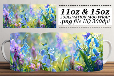 Botanical Charm Mug Art - Spring's Sublimated Delight Sublimation afrosvg 