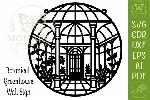 Botanical Conservatory Wall Art SVG, Victorian Greenhouse SVG APInspireddesigns 