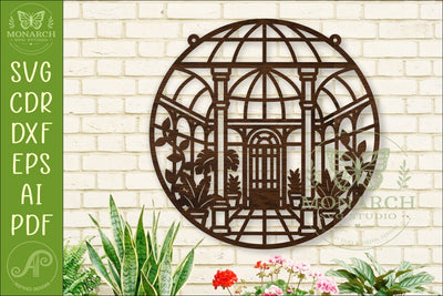 Botanical Conservatory Wall Art SVG, Victorian Greenhouse SVG APInspireddesigns 