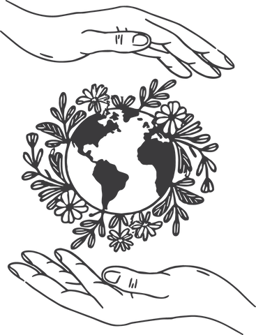 Botanical Earth in Woman Hands Svg file, Earth Svg, World with hands Svg, Floral World Svg, Earth day shirt svg, Save the earth digital file SVG DesignDestine 