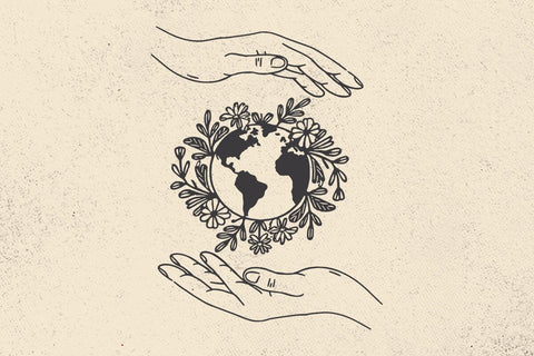 Botanical Earth in Woman Hands Svg file, Earth Svg, World with hands Svg, Floral World Svg, Earth day shirt svg, Save the earth digital file SVG DesignDestine 