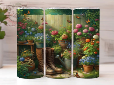 Botanical Gardening Floral Tumbler, Plant Lover Tumbler, Stylish 20oz Wrap, Sublimation Design, Trendy Gift Idea, Rustic Plant Wrap, Botanical Gardening Tumbler Sublimation Lara' s Designs 