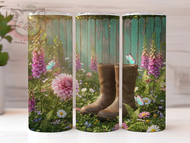 Botanical Gardening Floral Tumbler, Plant Lover Tumbler, Stylish 20oz Wrap, Sublimation Design, Trendy Gift Idea, Rustic Plant Wrap, Botanical Gardening Tumbler Sublimation Lara' s Designs 