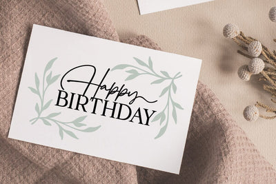 Botanical Happy Birthday SVG RFCreative 