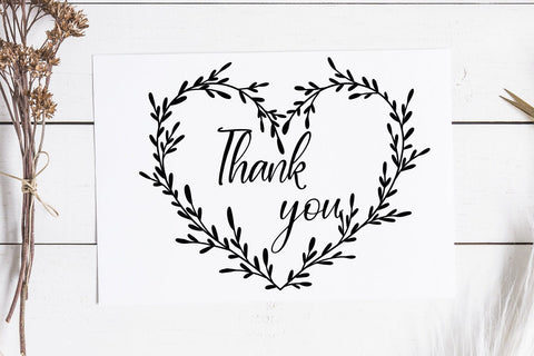 Botanical Heart Wreath SVG | Romantic Leaf Frame Cut File for Cricut & Silhouette SVG Tafti Art 