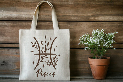 Botanical Zodiac SVG Bundle | 12 Floral Astrology Sign Clipart SVG Tafti Art 