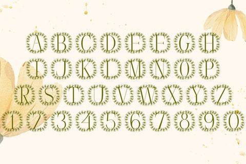 Botanika Ring Monogram Font Dm Letter Studio 