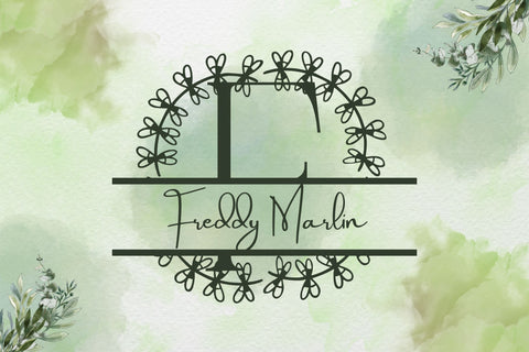 Botanika Ring Split Monogram Font Dm Letter Studio 