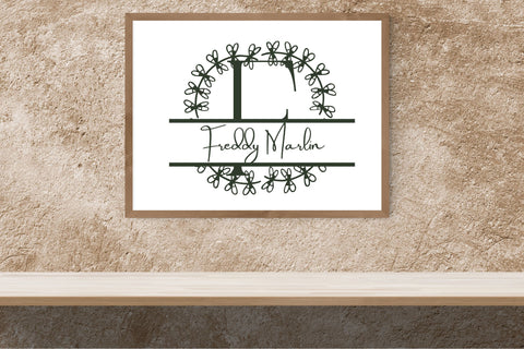 Botanika Ring Split Monogram Font Dm Letter Studio 