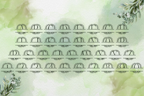 Botanika Ring Split Monogram Font Dm Letter Studio 