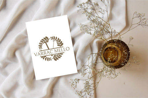 Botanique Split Monogram Font Dm Letter Studio 