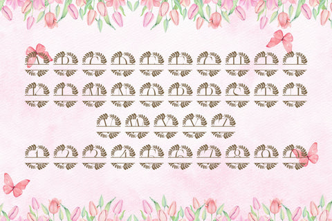 Botanique Split Monogram Font Dm Letter Studio 