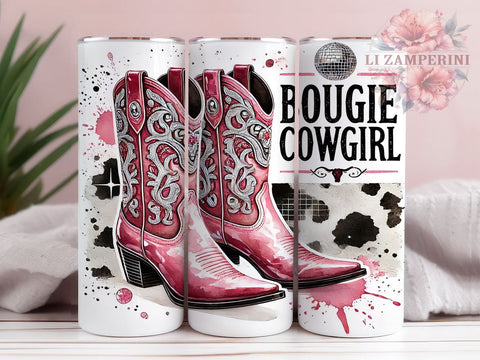 Bougie Cowgirl Boots Western Tumbler Wrap, Bougie Cowgirl Drinkware, Cowgirl Boots Tumbler, 20oz Tumbler Wrap, Sublimation Mug, Western Decor, Country Girl Gift Sublimation Li Zamperini 