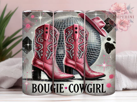 Bougie Cowgirl Boots Western Tumbler Wrap, Bougie Cowgirl Drinkware, Cowgirl Boots Tumbler, 20oz Tumbler Wrap, Sublimation Mug, Western Decor, Country Girl Gift Sublimation Li Zamperini 