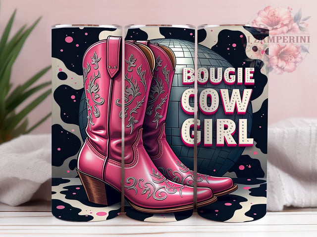 Bougie Cowgirl Boots Western Tumbler Wrap, Bougie Cowgirl Drinkware, Cowgirl Boots Tumbler, 20oz Tumbler Wrap, Sublimation Mug, Western Decor, Country Girl Gift Sublimation Li Zamperini 