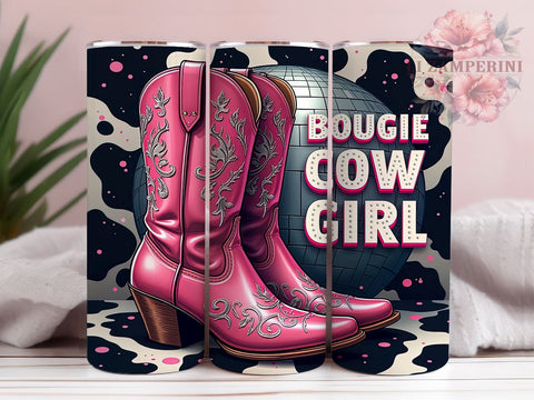 Bougie Cowgirl Boots Western Tumbler Wrap, Bougie Cowgirl Drinkware, Cowgirl Boots Tumbler, 20oz Tumbler Wrap, Sublimation Mug, Western Decor, Country Girl Gift Sublimation Li Zamperini 