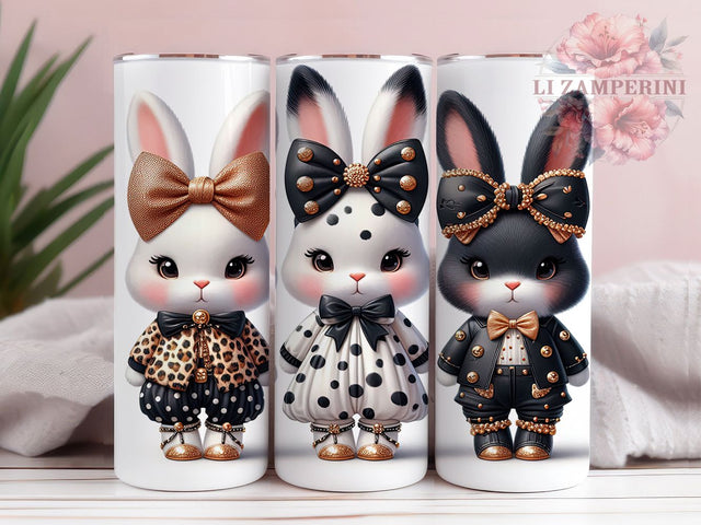 Boujee Easter Bunnies 20oz Tumbler, Easter Bunny Design, Cute Bunny Sublimation, 20oz Tumbler PNG Wrap, Holiday Cup Wrap, Springtime Sublimation Design, Digital Bunny Sublimation Sublimation Li Zamperini 
