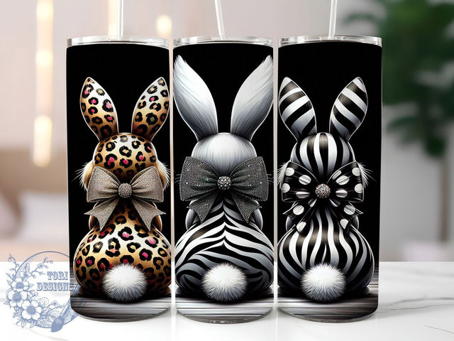 Boujee Easter Bunny Tumbler, Easter Bunny Tumbler, Stylish 20oz Wrap, Sublimation Design, Trendy Gift Idea, Whimsical Bunny Wrap, Spring Easter Tumbler Sublimation ToriDesigns 