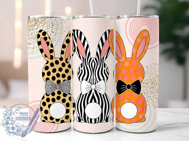 Boujee Easter Bunny Tumbler, Easter Bunny Tumbler, Stylish 20oz Wrap, Sublimation Design, Trendy Gift Idea, Whimsical Bunny Wrap, Spring Easter Tumbler Sublimation ToriDesigns 