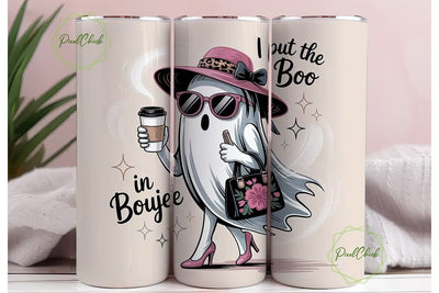 Boujee Ghost 20oz Tumbler Wrap Sublimation PixelChick 