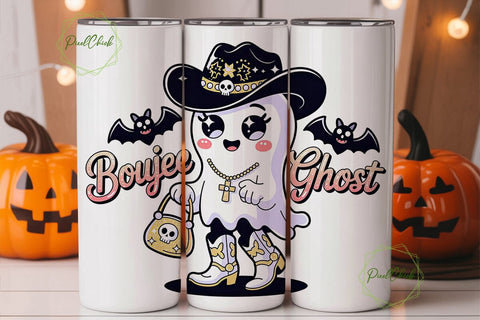 Boujee Ghost 20oz Tumbler Wrap Sublimation PixelChick 