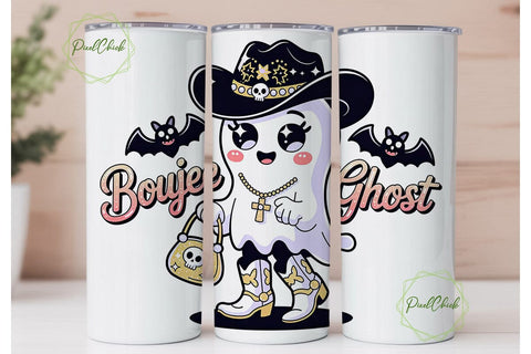Boujee Ghost 20oz Tumbler Wrap Sublimation PixelChick 