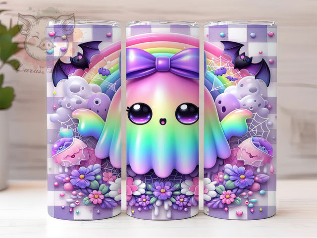 Boujee Neon Glam Spooky Halloween Tumbler, Neon Halloween Cup Wrap, 20Oz Sublimation Design, Glam Spooky Drinkware, Stylish Ghost Coffee Cup, Bright Boujee Tumbler, Neon Spooky Mug Sublimation Lara' s Designs 