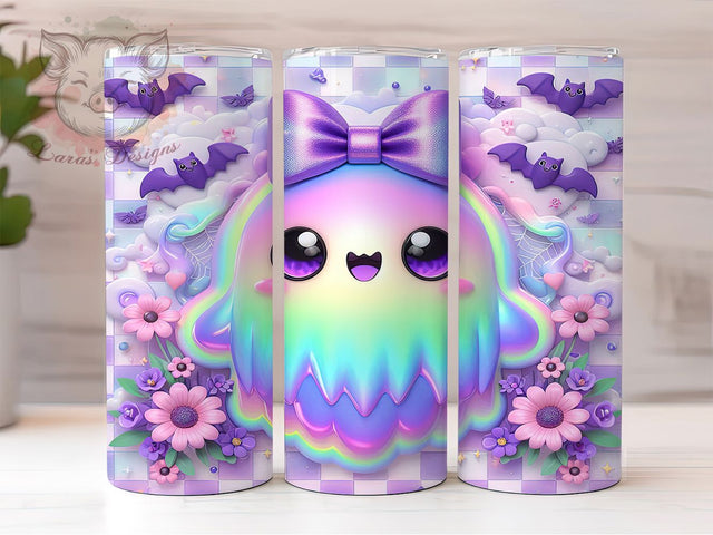 Boujee Neon Glam Spooky Halloween Tumbler, Neon Halloween Cup Wrap, 20Oz Sublimation Design, Glam Spooky Drinkware, Stylish Ghost Coffee Cup, Bright Boujee Tumbler, Neon Spooky Mug Sublimation Lara' s Designs 