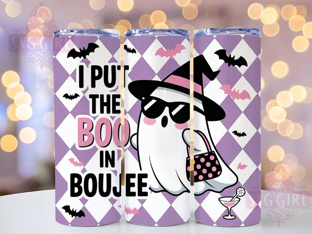 Boujee Sassy Ghost Halloween Tumbler Wrap, Boo In Boujee Wrap, Halloween 20Oz Design, Sassy Ghost Cup, Funny Halloween Drinkware, Boujee Spooky Tumbler, Glam Ghost Mug Design Sublimation SvggirlplusArt 