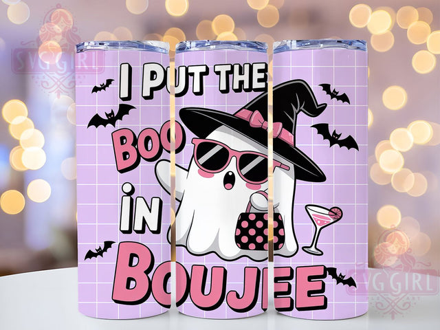 Boujee Sassy Ghost Halloween Tumbler Wrap, Boo In Boujee Wrap, Halloween 20Oz Design, Sassy Ghost Cup, Funny Halloween Drinkware, Boujee Spooky Tumbler, Glam Ghost Mug Design Sublimation SvggirlplusArt 