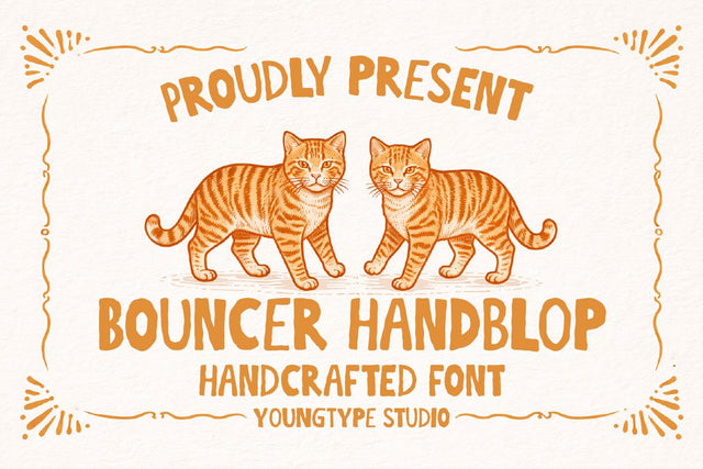 Bouncer Handblop Font Youngtype 