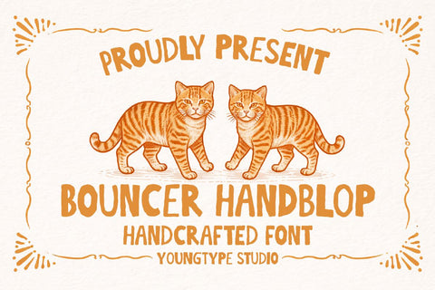 Bouncer Handblop Font Youngtype 