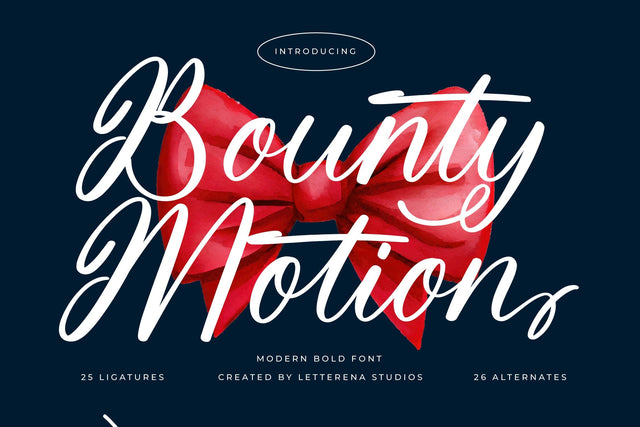 Bounty Motion - Modern Bold Font Font Letterena Studios 