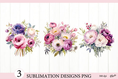 Bouquet Flowers Sublimation PNG. Wedding Bouquet PNG Sublimation Olga Terlyanskaya 