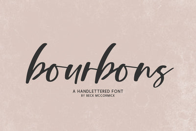 Bourbons Script Font Beck McCormick 