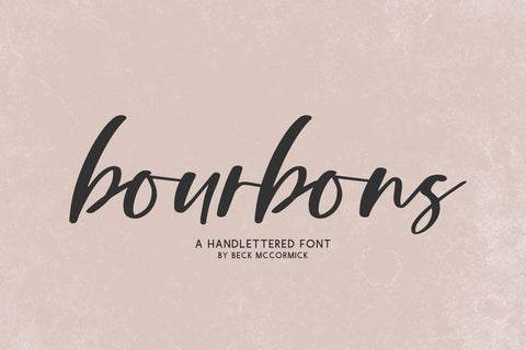 Bourbons Script Font Beck McCormick 