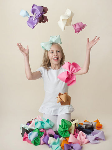 Boutique Solid Hair Bows Bows ARB Blanks 