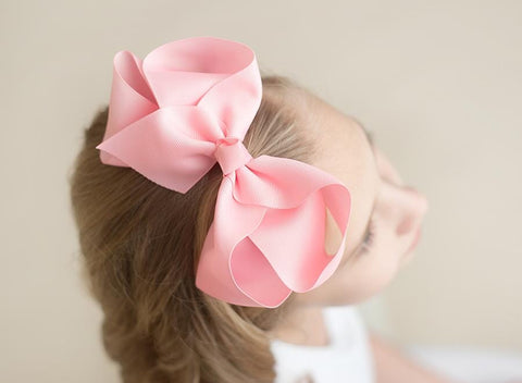 Boutique Solid Hair Bows Bows ARB Blanks Bubble Gum Pink 6" 
