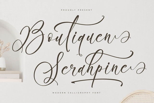 Boutiquen Serahpine - Modern Calligraphy Font Font Letterena Studios 
