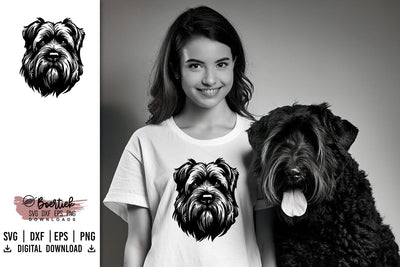 Bouvier des Flandres front, SVG file SVG Boertiek 