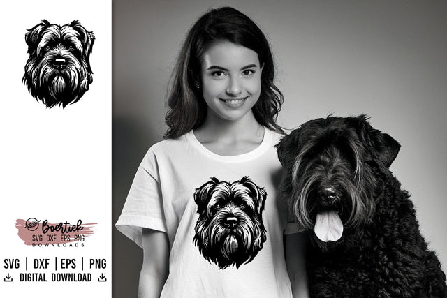 Bouvier des Flandres front, SVG file SVG Boertiek 